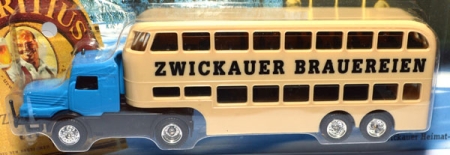 IFA H6 Sattelzug-Doppelstockbus Zwickauer Brauereien blau