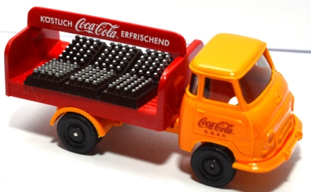 Hanomag Kurier Getränkewagen Coca-Cola chromgelb