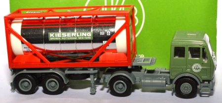 Mercedes-Benz NG 1632 Chrom-Tankcontainersattelzug Kieserling grün