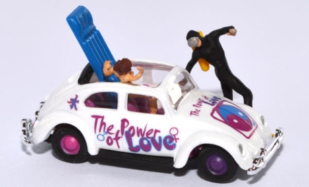 VW Käfer Brezelfenster Cabrio-Limousine The Power of Love weiß