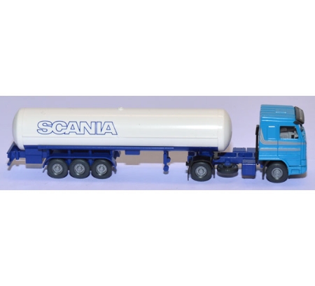 Scania 143 M Flüssiggastanksattelzug lichtblau