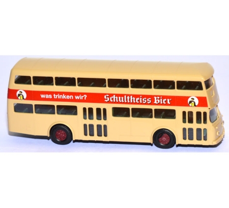 Büssing DE 73t Doppeldeckerbus Berliner Verkehrsbetriebe BVG - Schultheiss Bier