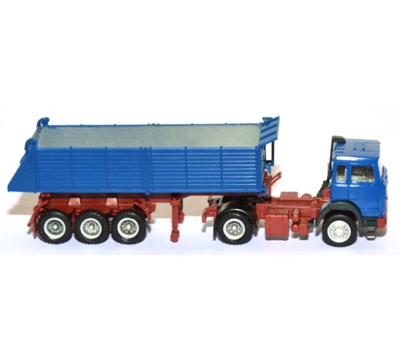 Iveco Turbo Hinterkippersattelzug blau