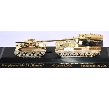 Panzer M4 A1 Sherman + Panzerhaubitze PZH 2000 gold