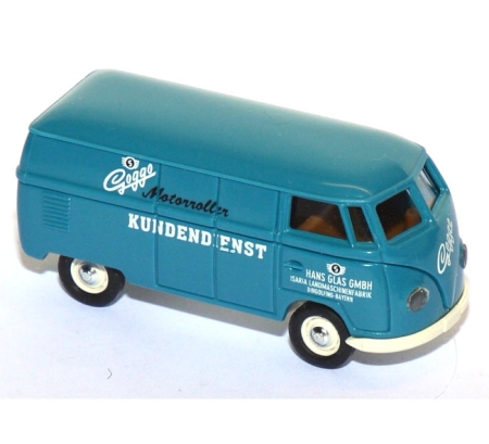 VW T1 Kasten Goggo Motorroller Kundendienst blau