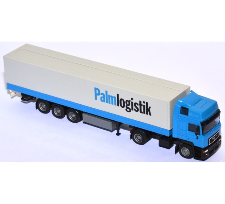 MAN F2000 Pritschensattelzug Palmlogistik blau