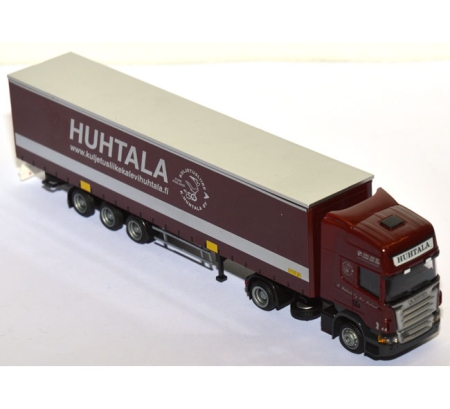 Scania R HL Kühlkoffersattelzug Huhtala Oy Finnland braun