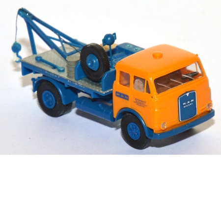 MAN 10.212 Pausbacke Abschleppwagen Anton Blech orange