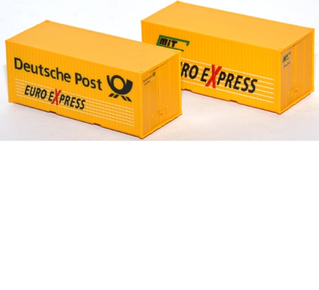 Container 20 ft. Deutsche Post Euro Express 2 Stück gelb