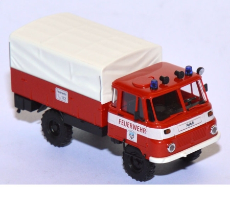 Robur LO 2002 A LKW Feuerwehr Leipzig rot