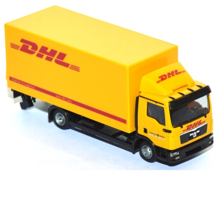 MAN TGL Koffer-LKW mit Ladebordwand DHL gelb