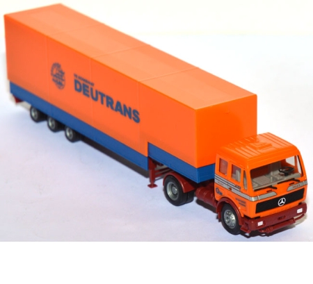 Mercedes-Benz 1632 Jumbo-Pritschensattelzug Deutrans orange