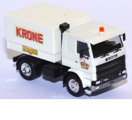 Scania 112 M Zugmaschine mit Ballastpritsche Circus Krone weiß