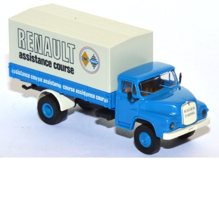 Saviem Diesel Kurzhauber Pritschen-LKW Renault Assistance Course blau