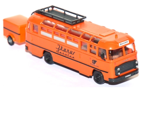 Ikarus 311 Werkstattbus Ikarus Service mit Anhänger orange