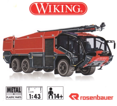 Rosenbauer Panther 4 6x6 FLF Löscharm Flugplatz-​Feuerwehr rot 1:43