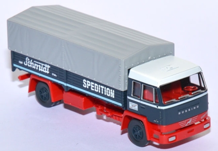 Büssing BS 16L Pritschen-​LKW Spedition Schmidt graublau