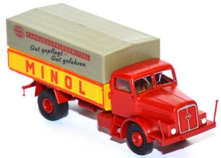 IFA H6 Pritschen-LKW Minol rot