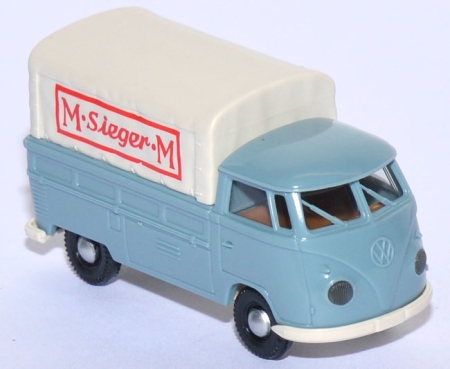 VW T1 Pritsche EK mit Plane M-Sieger-M graublau