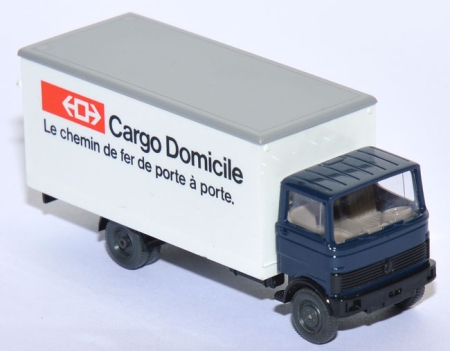 Mercedes-Benz 809 Koffer-Lkw Cargo Domicile stahlblau