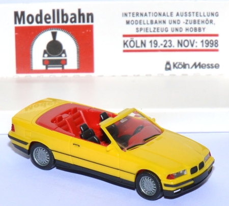 BMW 325i (E36) Cabrio Modellbahn Köln 1998 gelb