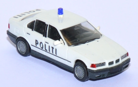 BMW 325i 4türig Politi Polizei Dänemark weiß