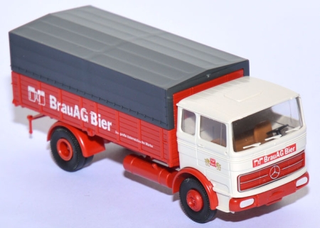 Mercedes-Benz LP 1418 Pritschen-LKW BrauAG Bier weiß