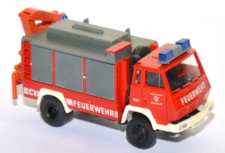 Steyr 91 Feuerwehr SRF Rosenbauer Rüstwagen mit Kran rot