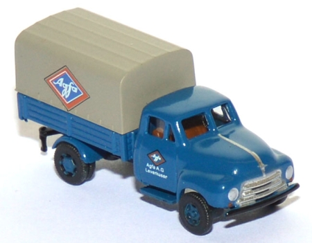 Opel Blitz 1,75 t Pritschen-LKW mit Plane 1952 Agfa blau