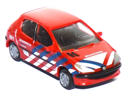 Peugeot 206 Brandweer / Feuerwehr Veenendaal Niederlande / Holland rot