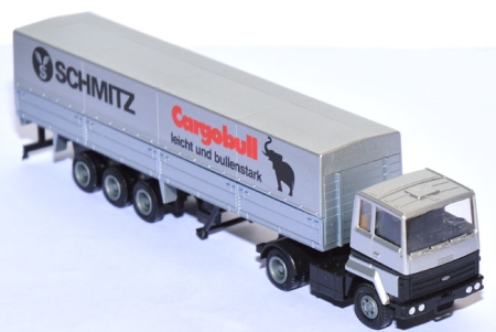Ford Transcontinental Pritschensattelzug Schmitz Cargo Bull silber