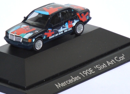 Mercedes-​​​Benz 190E Sixt Art Car schwarz