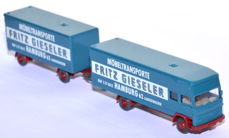 Mercedes-​Benz LP 1313 Möbelkofferlastzug Fritz Gieseler Hamburg