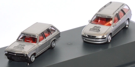 Opel Set 20 Jahre Herpa Miniaturmodelle silber