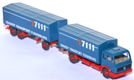 Mercedes-​​​​​​Benz NG 1632 Pritschenlastzug Transit 17111 capriblau