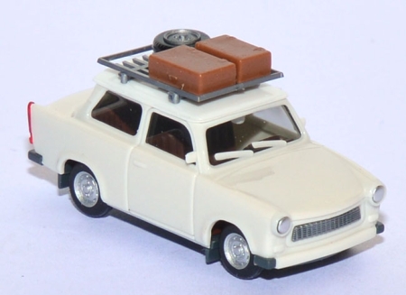 Trabant 601 S Limousine mit Dachgepäckträger - on Tour weiß