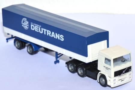 Volvo F 12 Pritschensattelzug Deutrans weiß