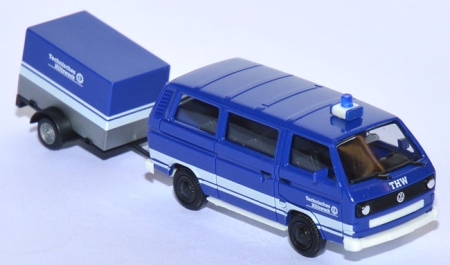 VW T3 Bus mit Anhänger THW Jugend blau