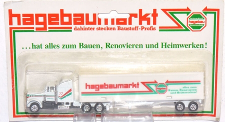 Kenworth W 900 Koffersattelzug Hagebaumarkt weiß