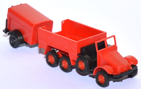 Krupp Protze Feuerwehr mit Ts-Anhänger rot