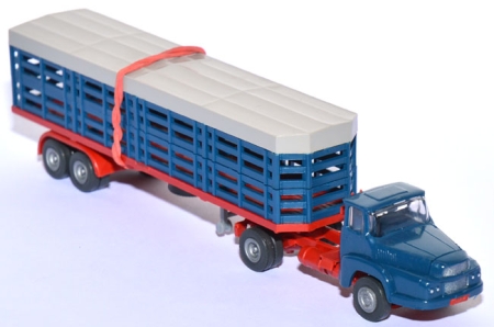 Unic Izoard Tiertransportaulieger / Tiertransportsattelzug blau