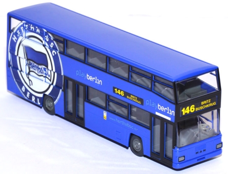 MAN D 89 Doppeldeckerbus Hertha BSC Berlin blau