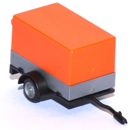 PKW-Anhänger Pritsche mit offener Plane orange