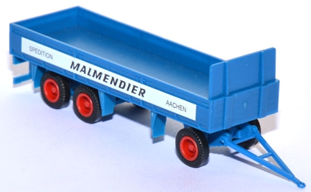LKW Pritschenanhänger 3achsig Spedition Malmendier blau