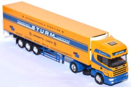 Scania 144 TL Kühlkoffer-Sattelzug Spedition Sturm