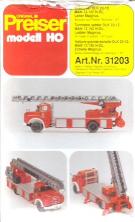 MAN 13.192 H-DL Drehleiter DLK 23-12 Feuerwehr rot