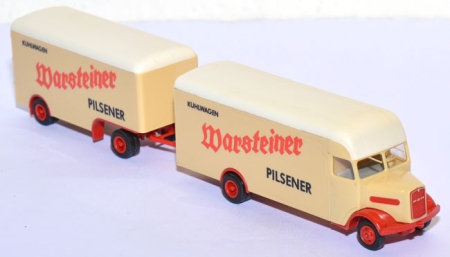 MAN 750 Kofferlastzug Kühlwagen Warsteiner Pilsener