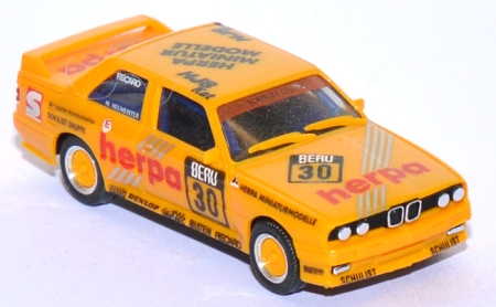 BMW M3 (E30) Herpa Miniatur Modelle Recaro #30 gelb