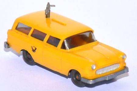 Opel Rekord 58 Caravan Funkmesswagen Post gelb