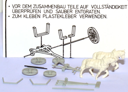 Pferdegespann Langholzwagen zweispännig - Bausatz